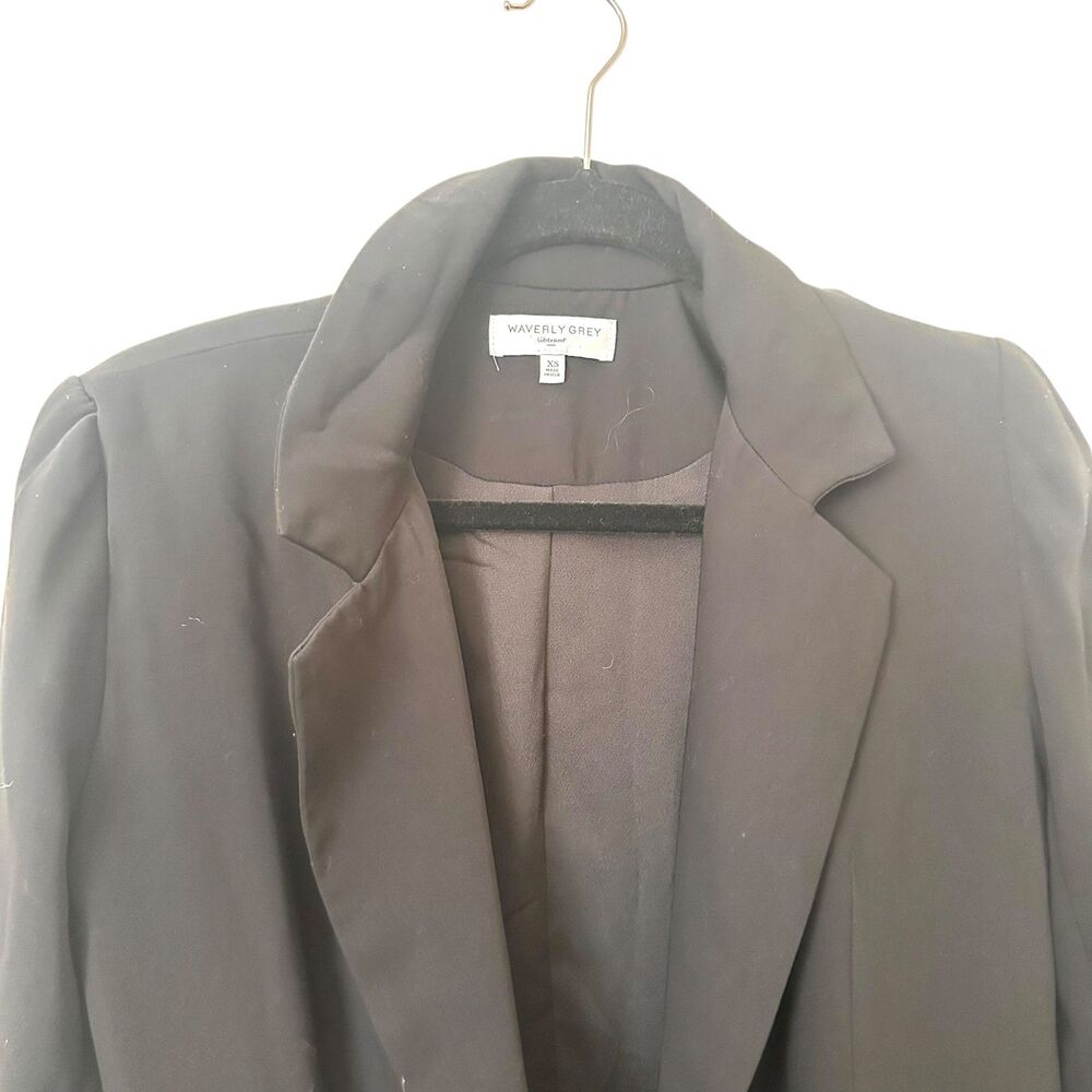WAVERLY GREY Oversized Two Button Blazer Black X-Small - Picture 4 of 6